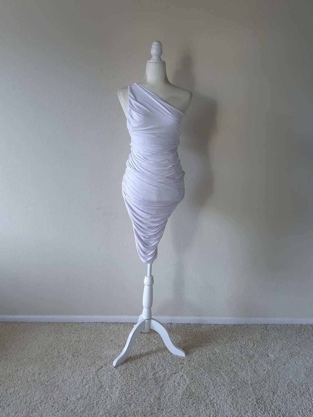 FASHION NOVA One-Shoulder Ruched Bodycon Dress